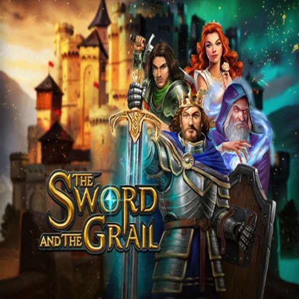 The Sword and the Grail slot visual from Play'n GO available on slotsgemcasino.se